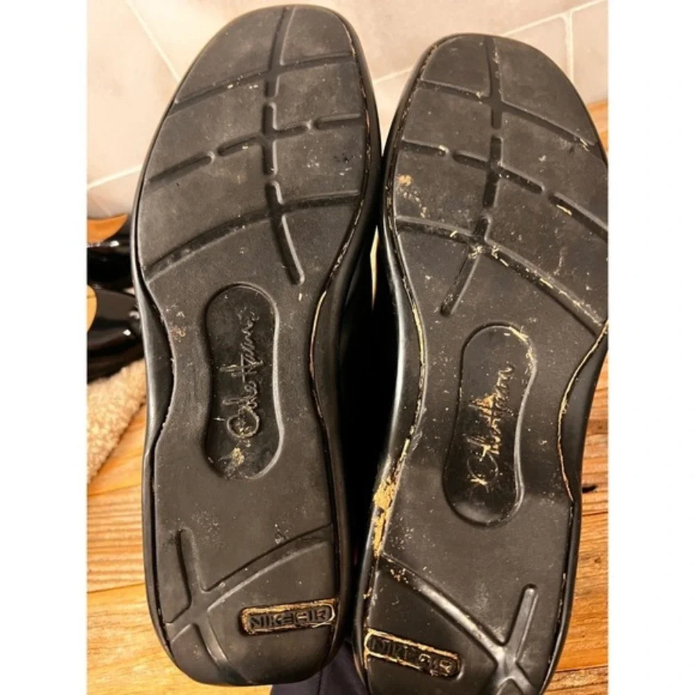 Cole Haan NikeAir Mens‎ Black Leather Slip On Loafer Dress Shoes Size 11 Comfort